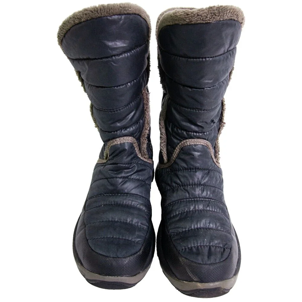 The North Face Puffer Winter Snow Boots Women Size 3 Water Resistant Lined Black